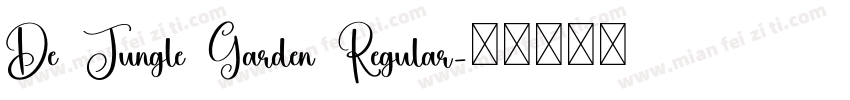 De Jungle Garden Regular字体转换